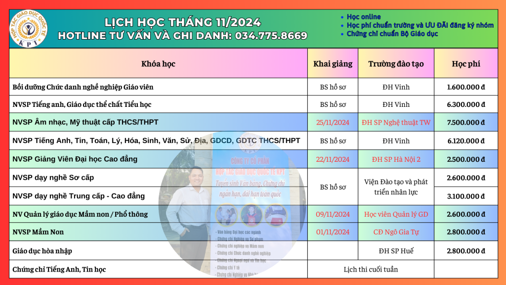 Lic thang 11